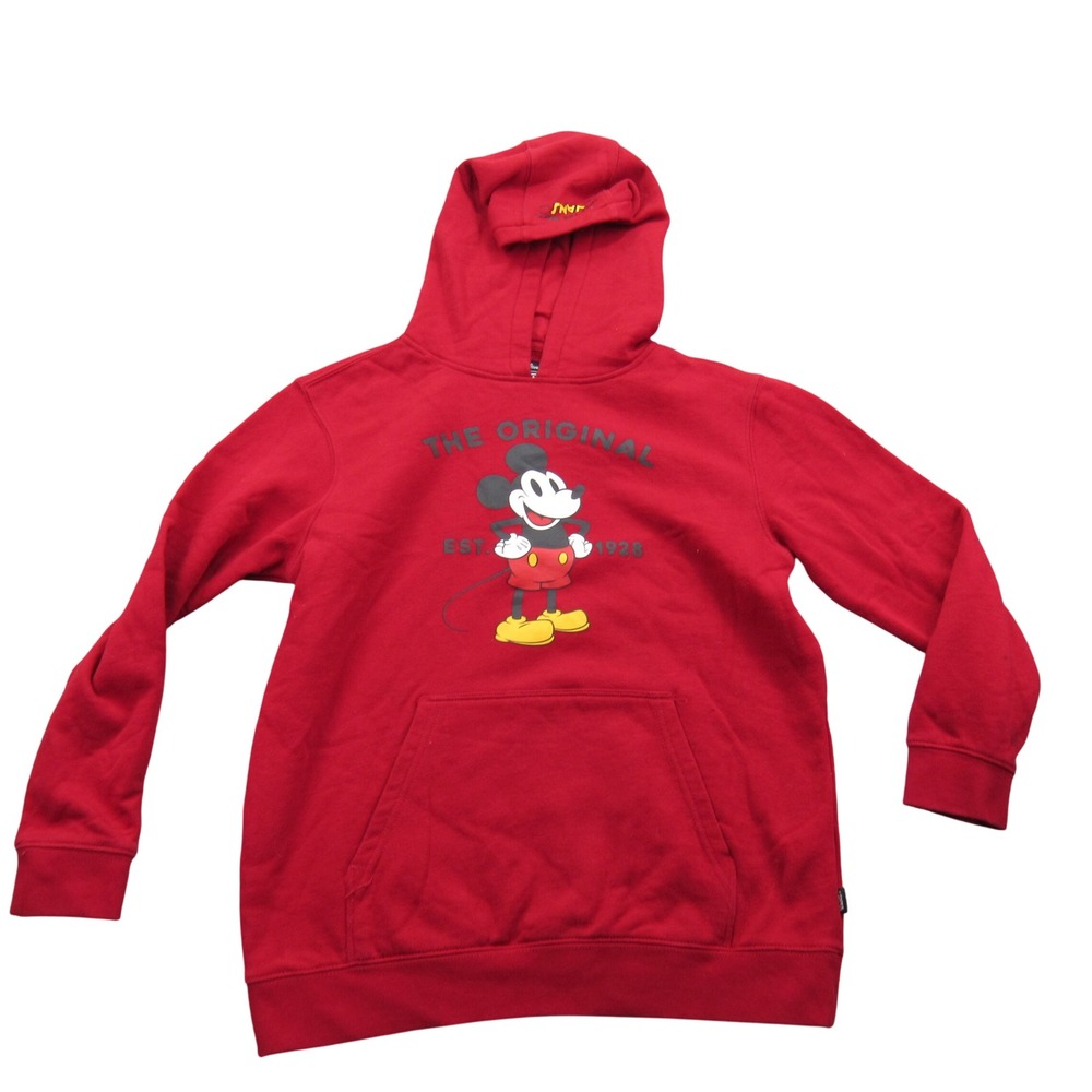Vans Disney Mickey Mouse Red Hoodie Sweatshirt Mens Large The Original 1928